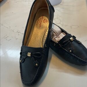Marc Joseph Black Moccasins for Women